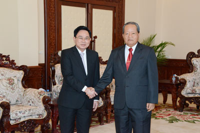 ຮອງນາຍົກລັດຖະມົນຕີ ລາວຕ້ອນຮັບຄະນະ ຜູ້ແທນອົງການກວດກາ ລັດຖະບານຫວຽດນາມ